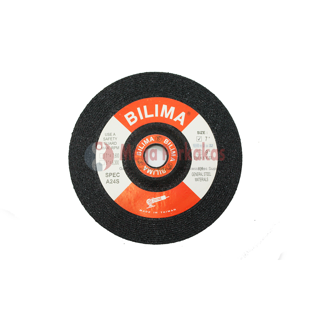 BILIMA GRINDING WHEEL A 24 – 4” x 6mm x 5/8” – Mega Perkakas Abadi
